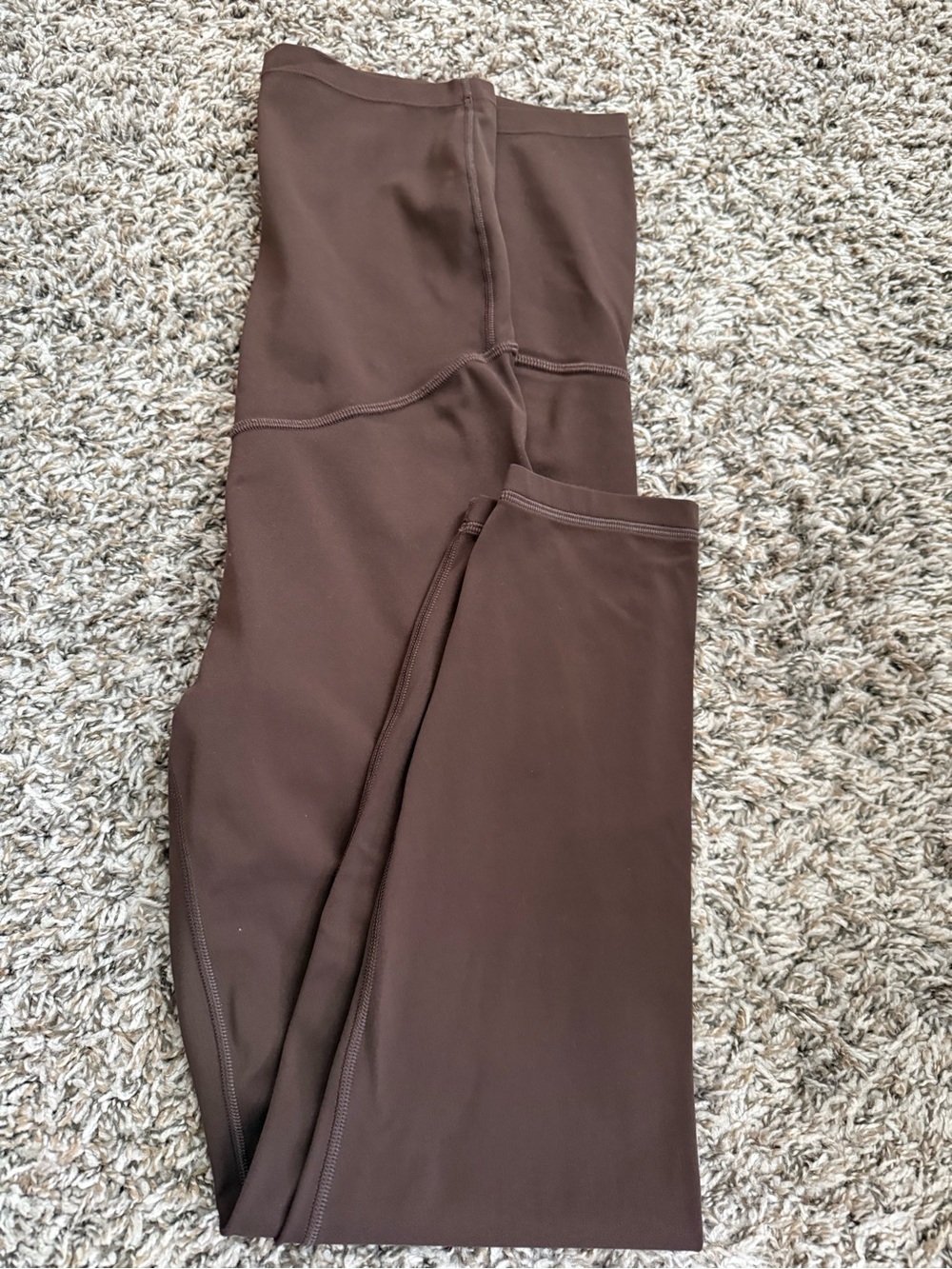 Brown High-Rise Seamless Maternity Leggings